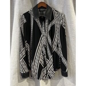 Frank Lyman Aztec stretchy blouse Size 8 evening cocktail